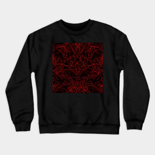 Red Bat Filigree Pattern Crewneck Sweatshirt